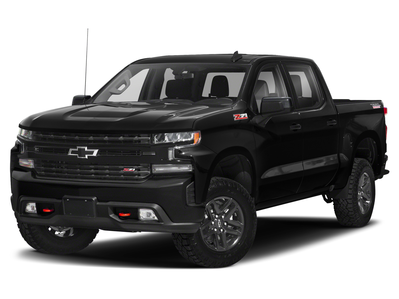 2021 Chevrolet Silverado 1500 LT Trail Boss in Satin Steel Metallic — front three-quarter view