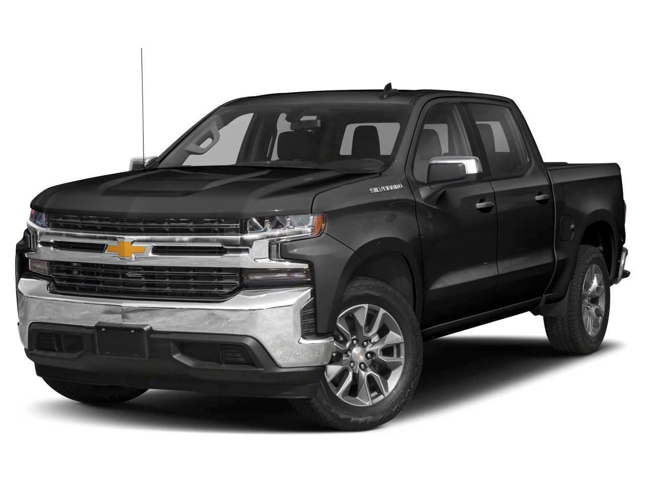 2021 Chevrolet Silverado 1500 LT in Summit White — front three-quarter view