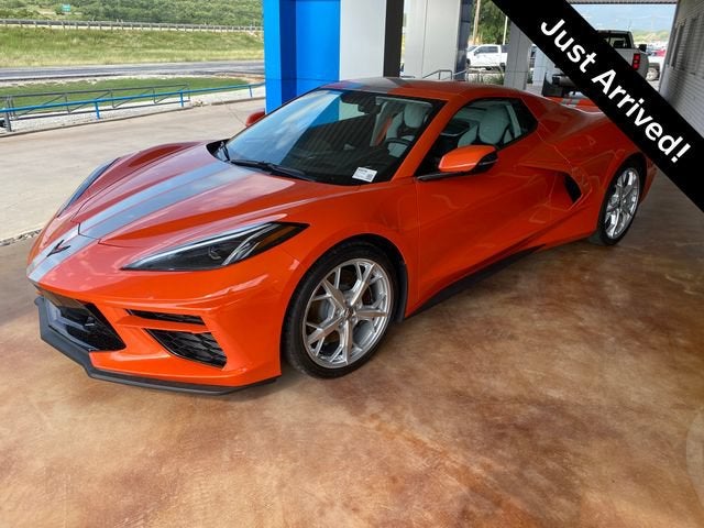 2020 Chevrolet Corvette Stingray 3LT in Sebring Orange Tintcoat — front three-quarter view