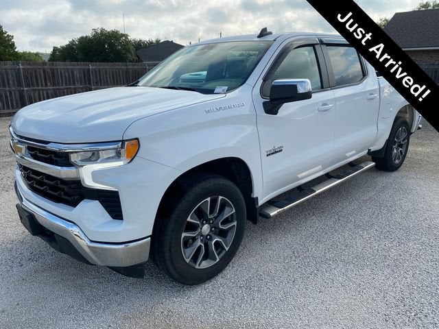 2022 Chevrolet Silverado 1500 LT in Summit White — front three-quarter view