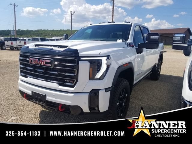 2026 GMC Sierra 2500 HD AT4 in Summit White — front three-quarter view