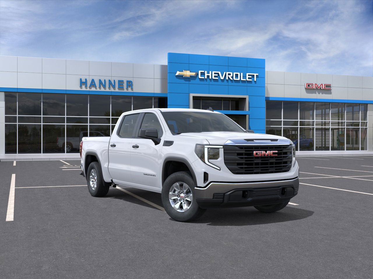 2026 GMC Sierra 1500 Pro in Summit White — front three-quarter view