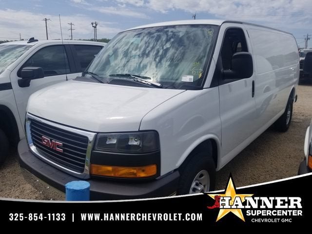 2026 GMC Savana Cargo Work Van in Summit White — front three-quarter view