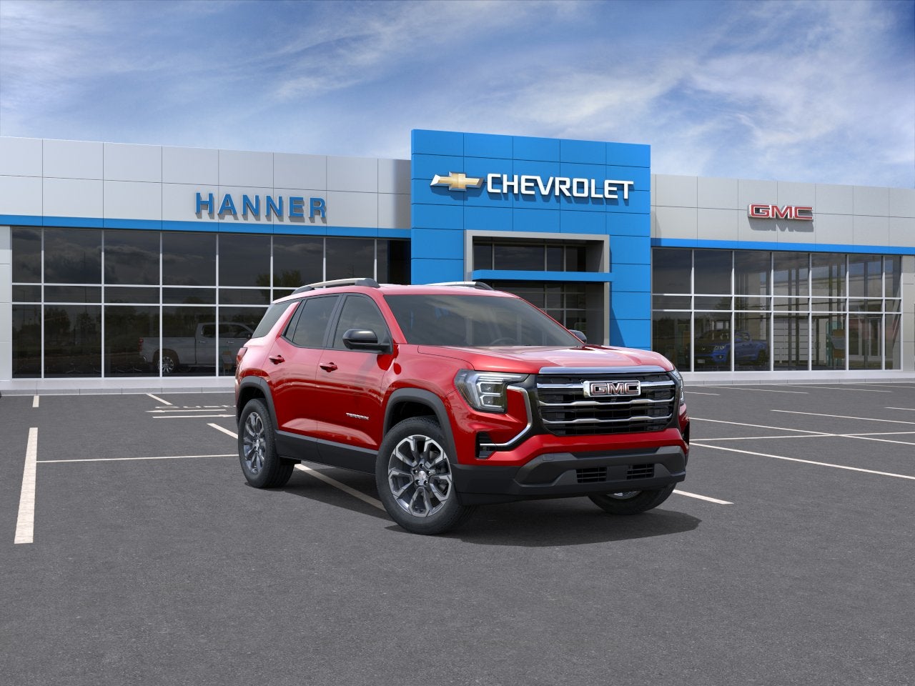 2026 GMC Terrain Elevation in Volcanic Red Tintcoat — front three-quarter view