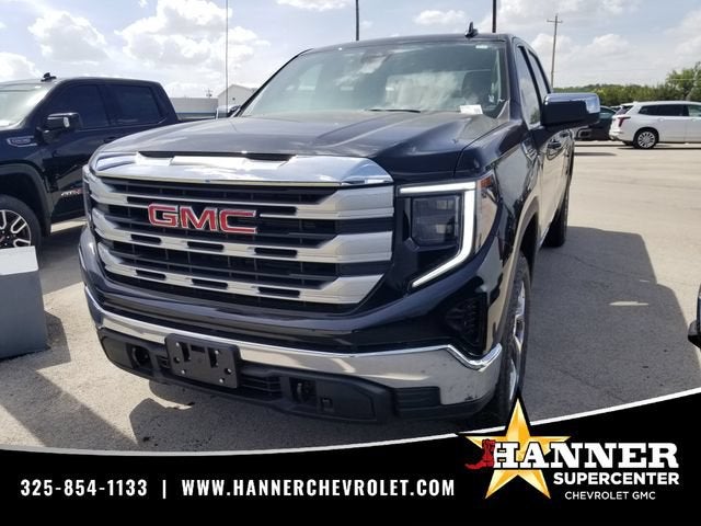 2026 GMC Sierra 1500 SLE in Onyx Black — front three-quarter view