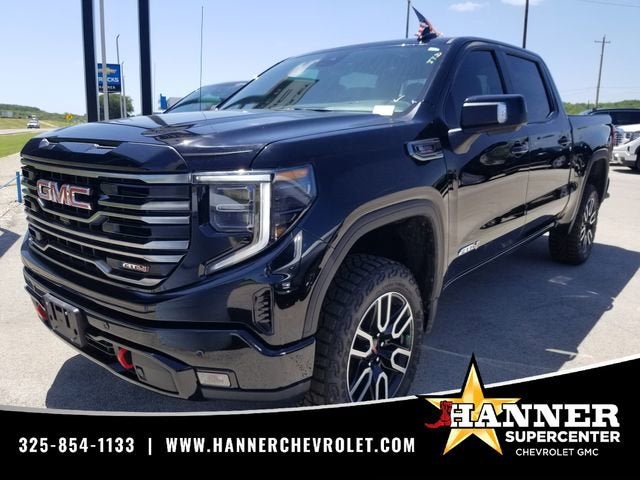 2026 GMC Sierra 1500 AT4 in Onyx Black — front three-quarter view
